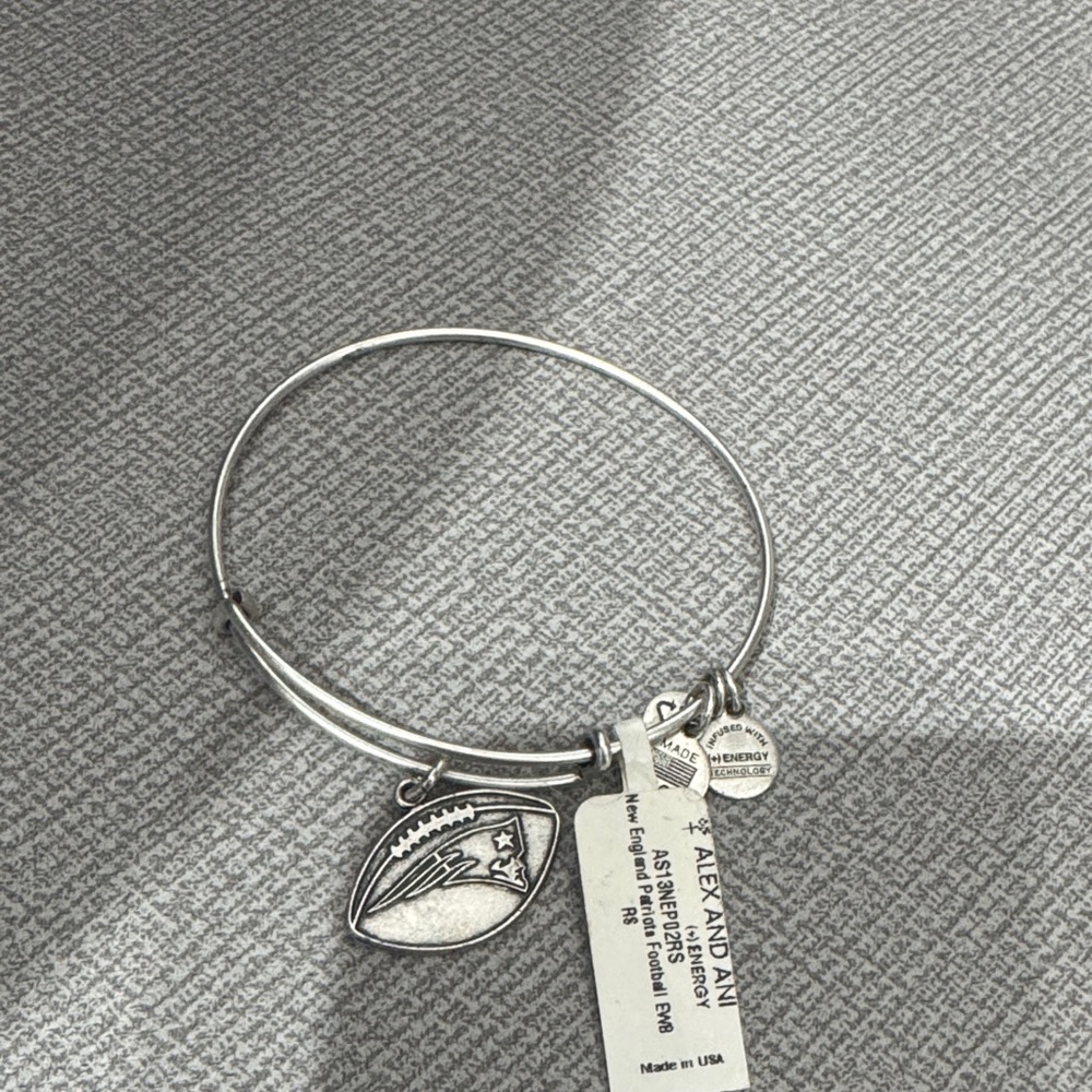 Alex and Ani Silver Football Bangle